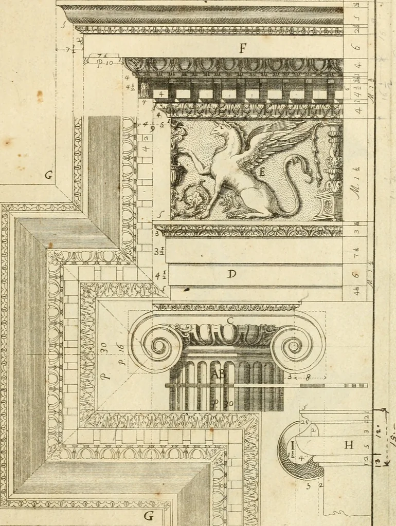 An illustration from Istruzioni elementari per indirizzo de' giovani allo studio dell' architettura civile : divise in libri tre', e dedicate alla maestà infinita di Dio Ottimo Massimo, 1760, leaf 56