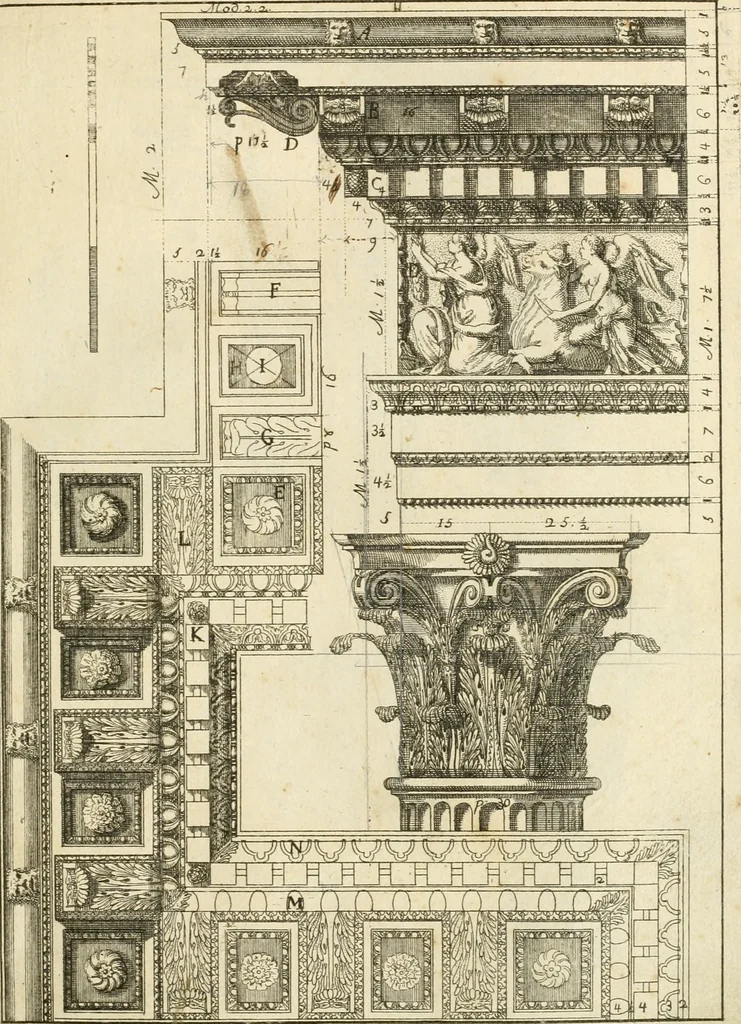 An illustration from Istruzioni elementari per indirizzo de' giovani allo studio dell' architettura civile : divise in libri tre', e dedicate alla maestà infinita di Dio Ottimo Massimo, 1760, leaf 72
