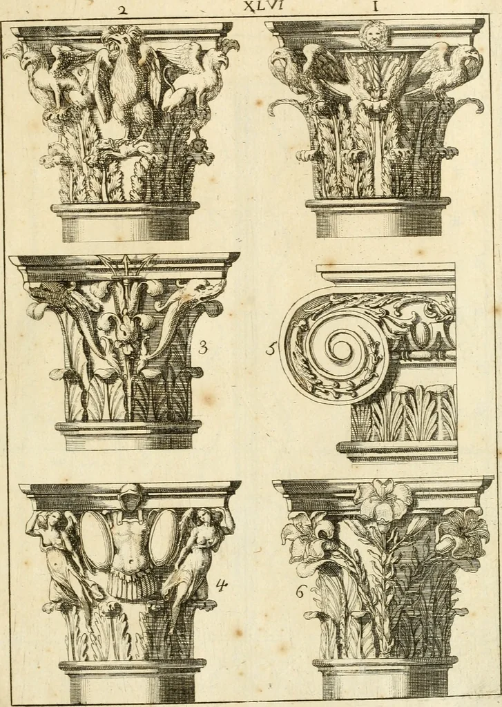 An illustration from Istruzioni elementari per indirizzo de' giovani allo studio dell' architettura civile : divise in libri tre', e dedicate alla maestà infinita di Dio Ottimo Massimo, 1760, leaf 98