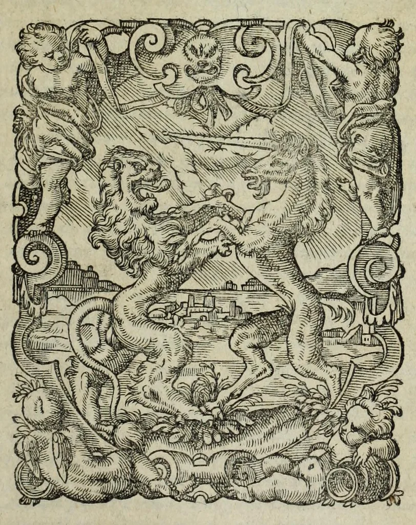 An illustration from Italiae illvstratae, sev, Rervm, vrbivmqve italicarvm scriptores varii, notae melioris. Nunc primum collecti simulque editi. Nomina scriptorum tertia pagina ostendet, 1600, leaf 5