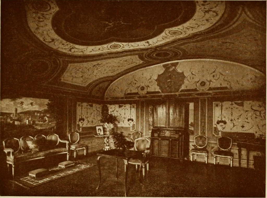 An illustration from Italian castles and country seats, 1911, leaf 568