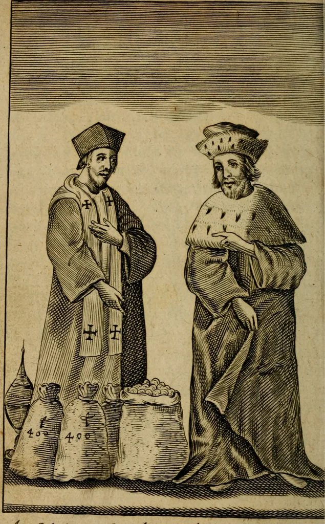 An illustration from The Italian convert : news from Italy of a second Moses; or, The life of Galeacius Caracciolus, the noble Marquess of Vico, containing the story of his admirable conversion from popery, and forsaking of a rich marquesdom for the Gospels sake. Illustrated with several figures, 1677, leaf 167