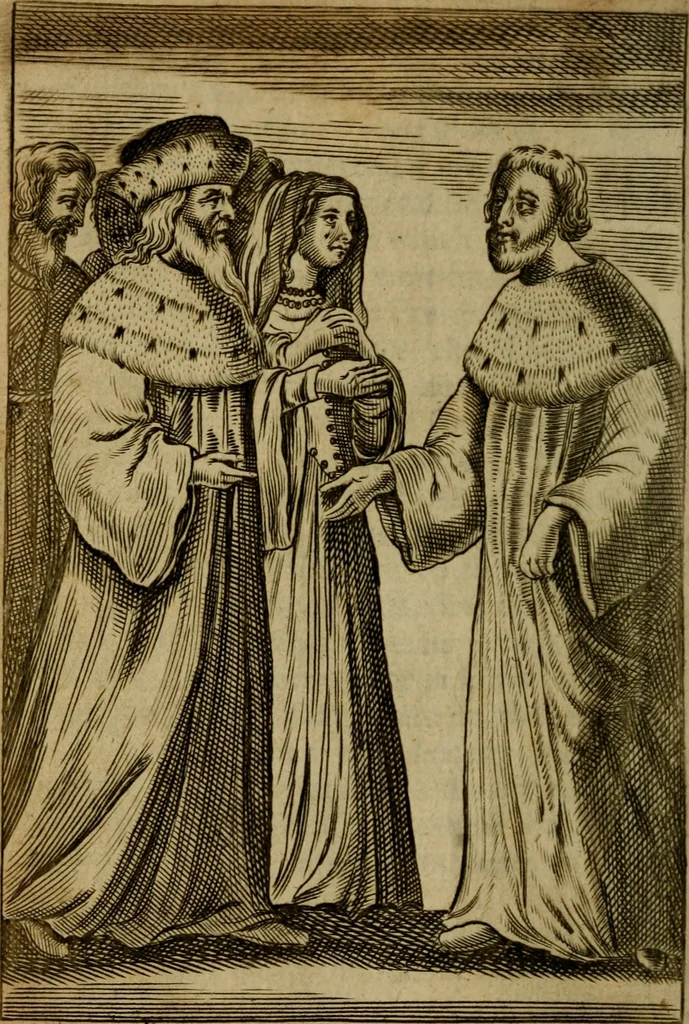 An illustration from The Italian convert : news from Italy of a second Moses; or, The life of Galeacius Caracciolus, the noble Marquess of Vico, containing the story of his admirable conversion from popery, and forsaking of a rich marquesdom for the Gospels sake. Illustrated with several figures, 1677, leaf 55