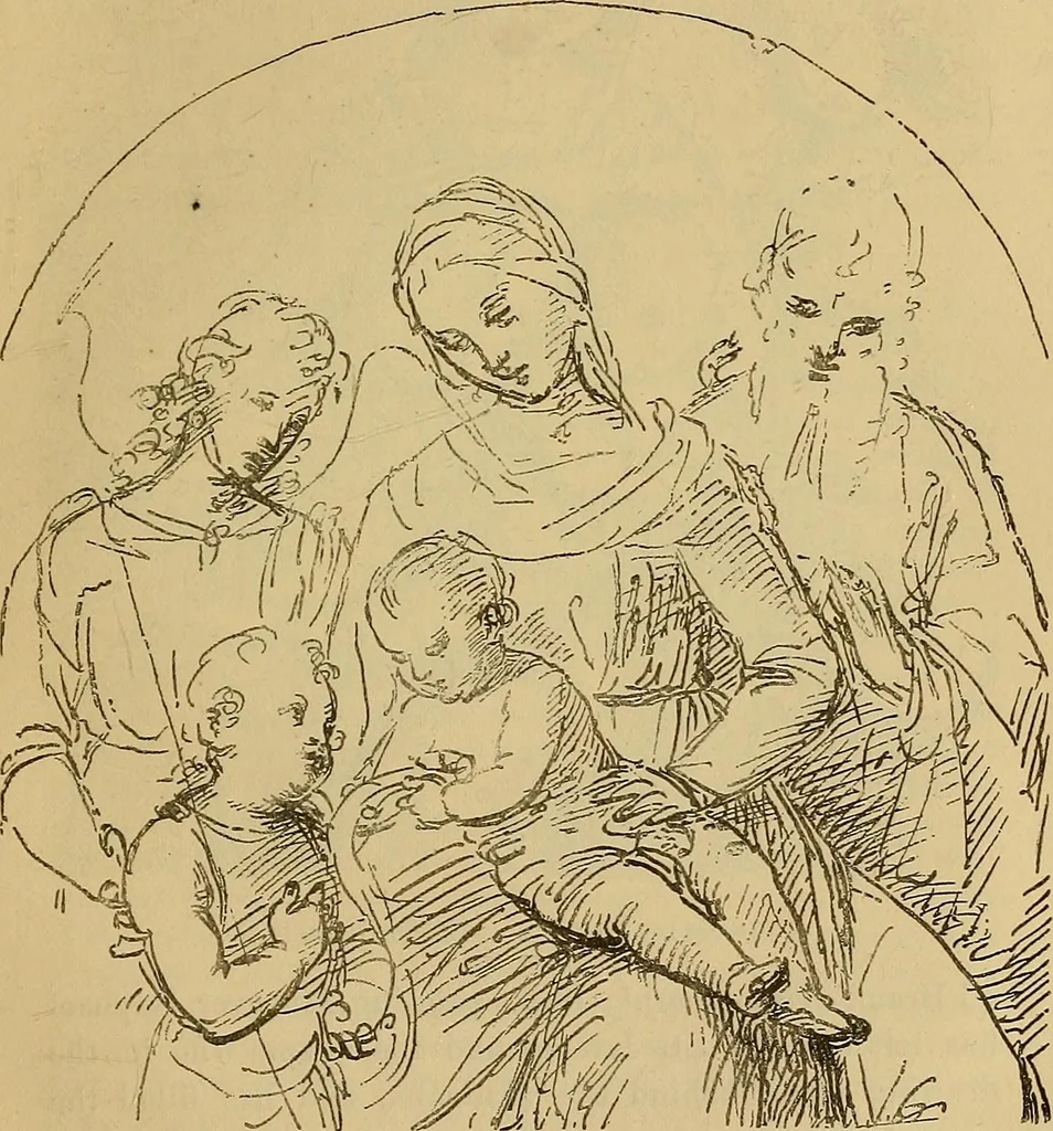 An illustration from Italian masters in German galleries. A critical essay on the Italian pictures in the galleries of Munich, Dresden, Berlin;, 1883, leaf 348