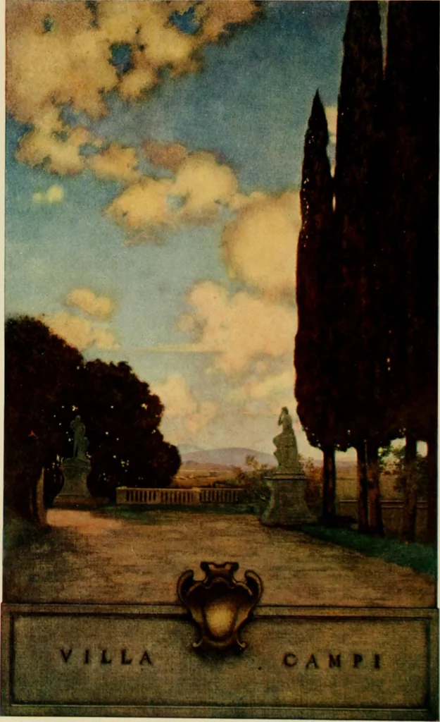 An illustration from Italian villas and their gardens, 1904, leaf 9