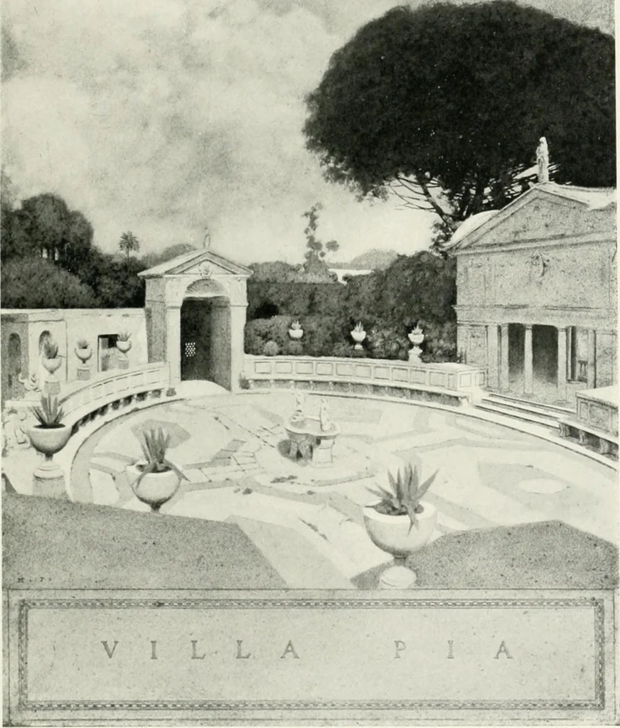 An illustration from Italian villas and their gardens;, 1905, leaf 164