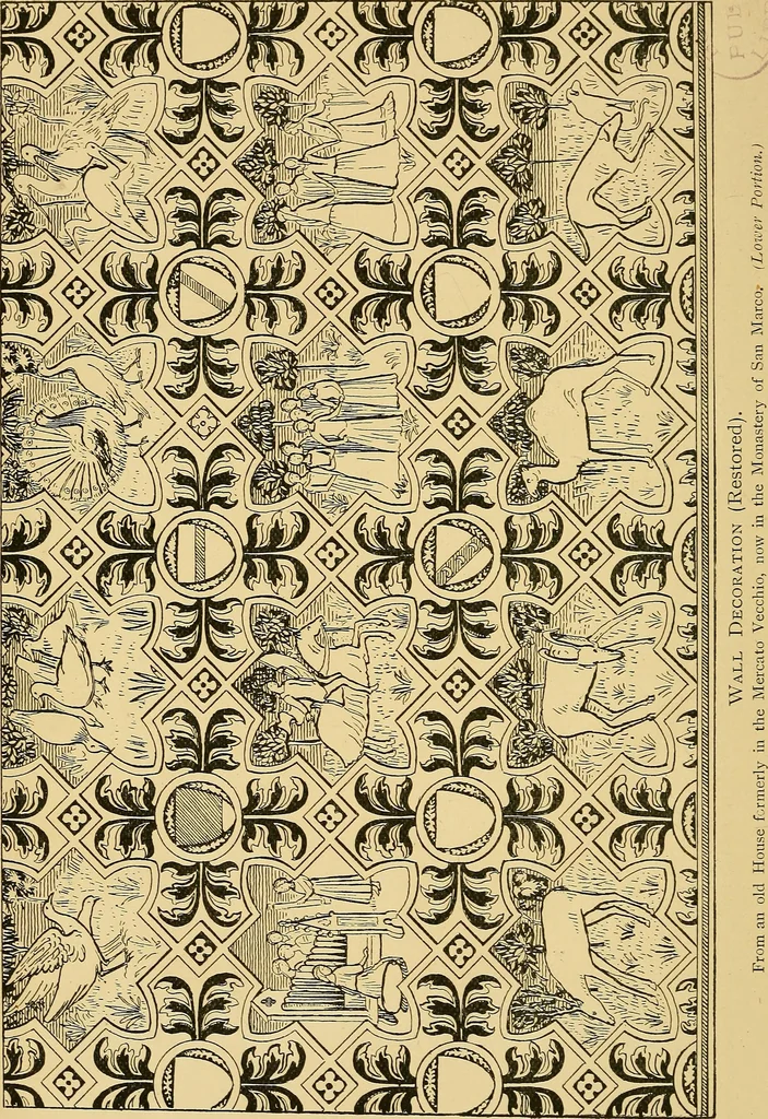 An illustration from Italian wall decorations of the 15th and 16th centuries : A handbook to the models, illustrating interiors of Italian buildings, in the Victoria and Albert museum, South Kensington, 1901, leaf 183