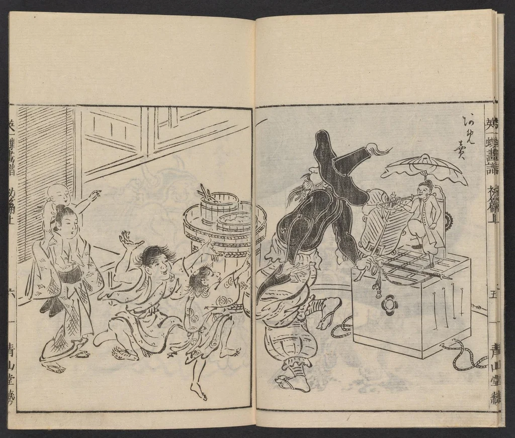 An illustration from Itchō gafu, 1770, leaf 7