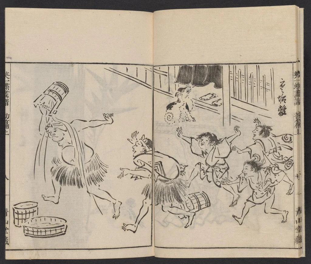 An illustration from Itchō gafu, 1770, leaf 9