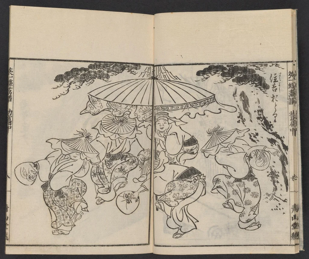 An illustration from Itchō gafu, 1770, leaf 9