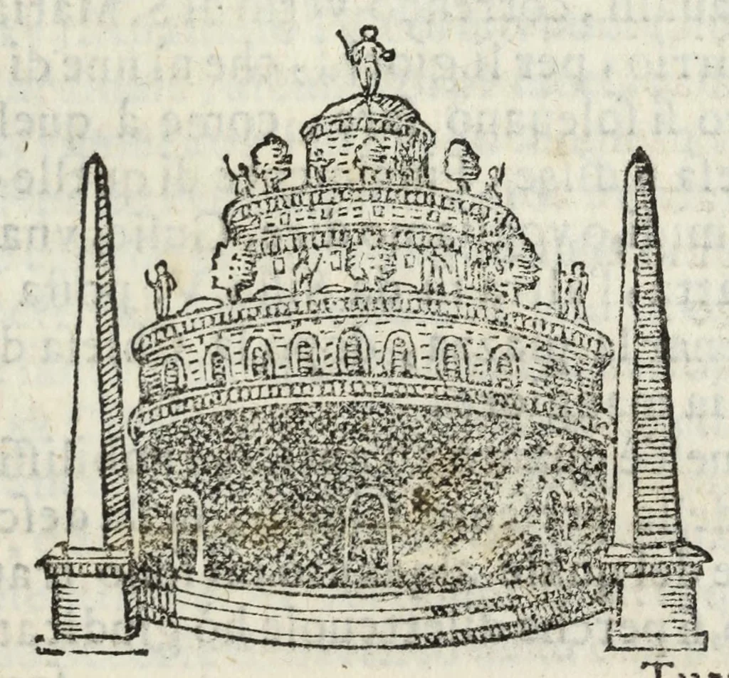 An illustration from I tesori nascosti nell'alma città di Roma, 1600, leaf 731