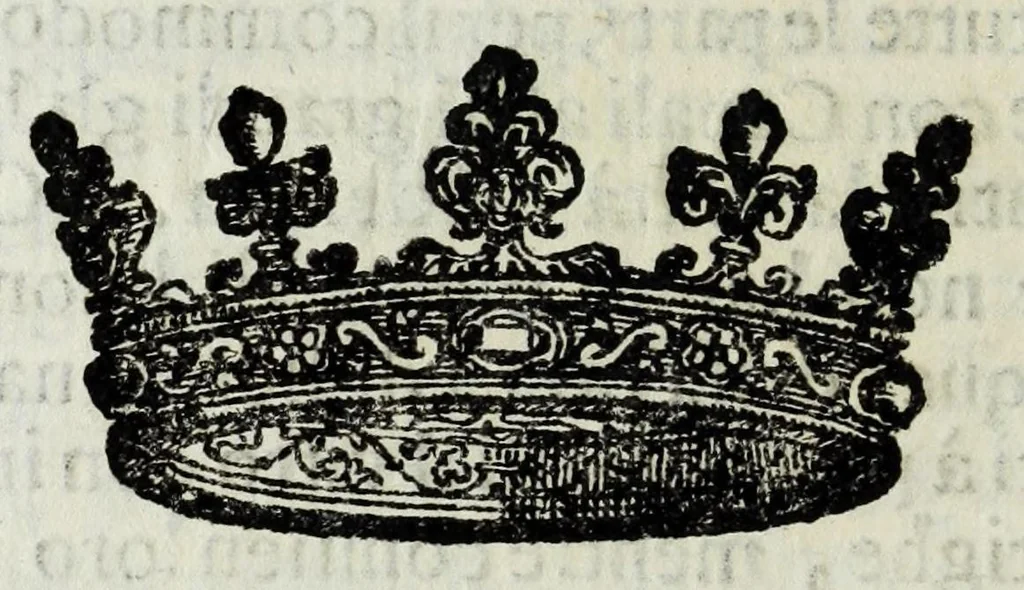 An illustration from Itinerario et sincero racconto del viaggio fatto dall'Altezza Serenissima del signor prencipe di Parma Alessandro Farnese per la Francia, Inghilterra, Olanda, Fiandra, e Spagne : doue di presente vi tiene il posto di capitan generale della caualleria per Sua Maestà Cattolica nell'esercito d'Estremadura contro Portugallo : et vi si contengono viaggi per diuersi regni, & sue distanze : descrittioni delle città principali d'essi, & numero d'habitanti : incoronatione di Carlo II Stuardo rè d'Inghilterra & sua caualcata : battaglie campali & assedij di piazze reali : discorso della republica di Colonia, e suo gouerno democratico : morte & seppoltura di Filippo IIII rè di Spagna, 1666, leaf 80