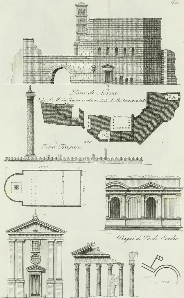 An illustration from Itinerario figurato degli edifizi più rimarchevoli di Roma, 1835, leaf 100