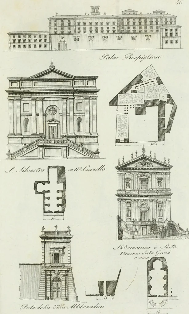 An illustration from Itinerario figurato degli edifizi più rimarchevoli di Roma, 1835, leaf 108