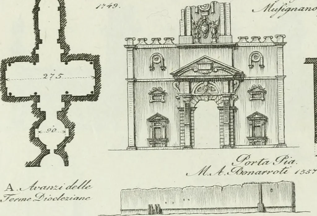 An illustration from Itinerario figurato degli edifizi più rimarchevoli di Roma, 1835, leaf 120