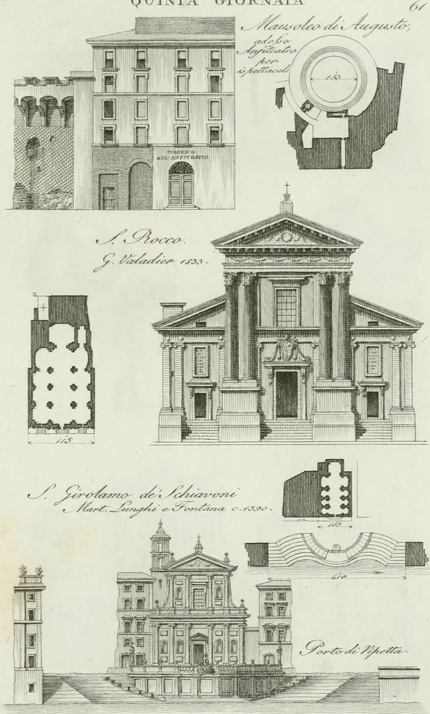 An illustration from Itinerario figurato degli edifizi più rimarchevoli di Roma, 1835, leaf 138