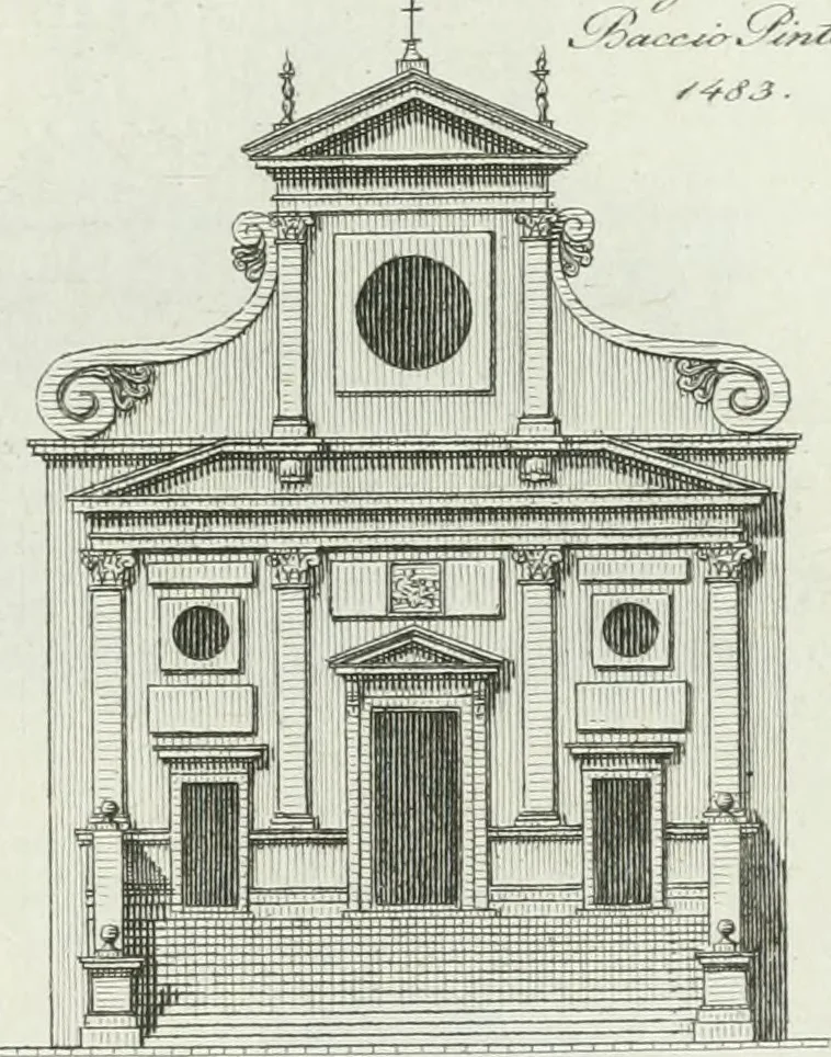 An illustration from Itinerario figurato degli edifizi più rimarchevoli di Roma, 1835, leaf 148