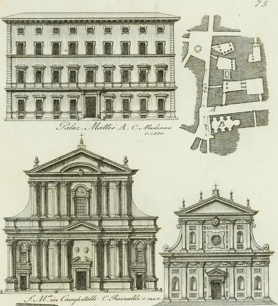 An illustration from Itinerario figurato degli edifizi più rimarchevoli di Roma, 1835, leaf 166