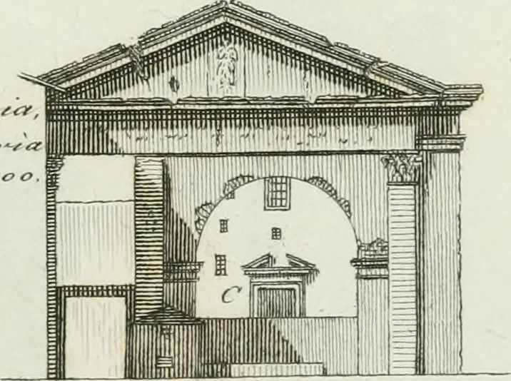 An illustration from Itinerario figurato degli edifizi più rimarchevoli di Roma, 1835, leaf 166