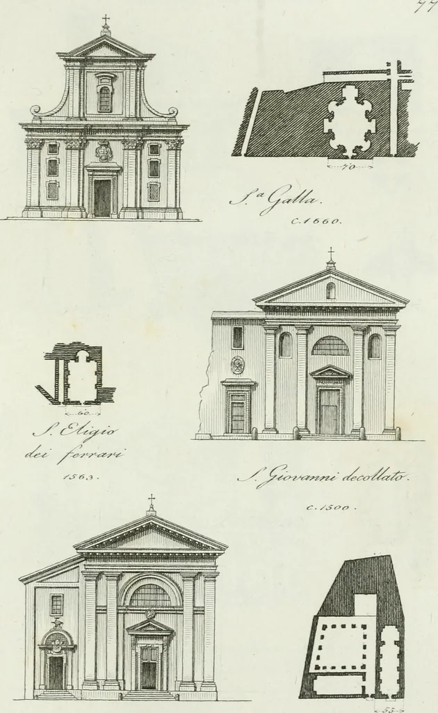 An illustration from Itinerario figurato degli edifizi più rimarchevoli di Roma, 1835, leaf 170