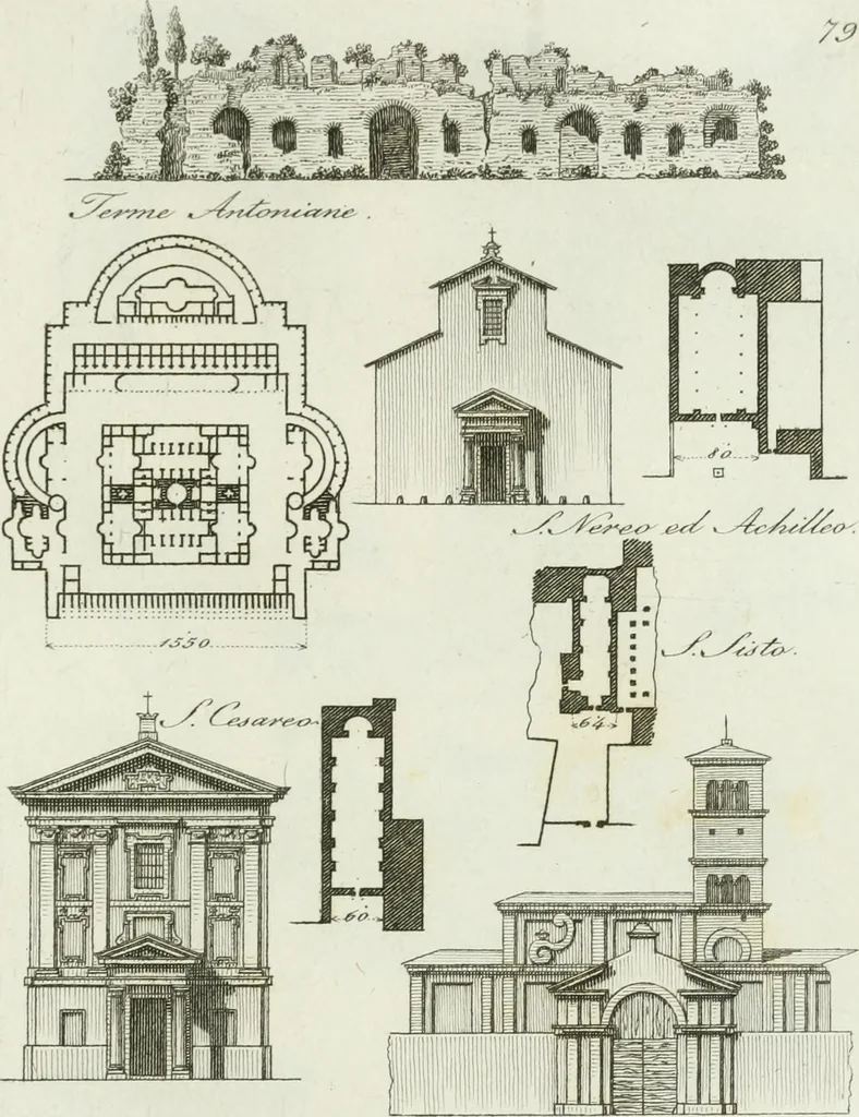 An illustration from Itinerario figurato degli edifizi più rimarchevoli di Roma, 1835, leaf 174