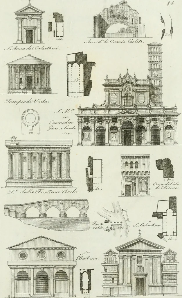 An illustration from Itinerario figurato degli edifizi più rimarchevoli di Roma, 1835, leaf 184