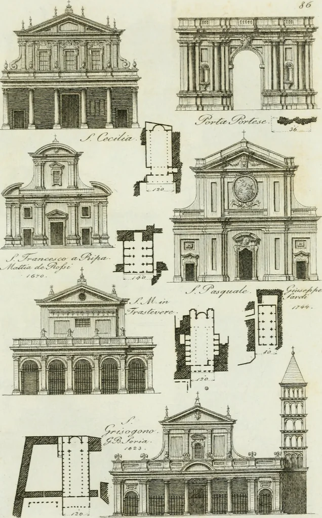 An illustration from Itinerario figurato degli edifizi più rimarchevoli di Roma, 1835, leaf 188