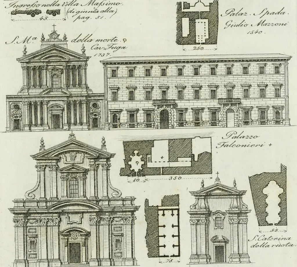 An illustration from Itinerario figurato degli edifizi più rimarchevoli di Roma, 1835, leaf 198
