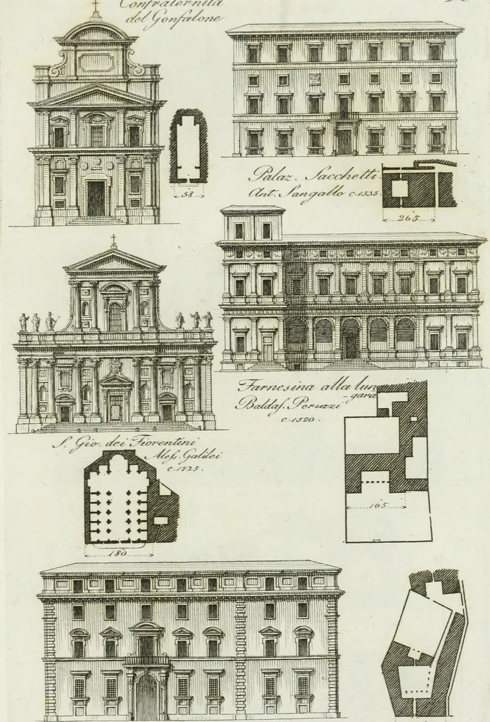 An illustration from Itinerario figurato degli edifizi più rimarchevoli di Roma, 1835, leaf 202