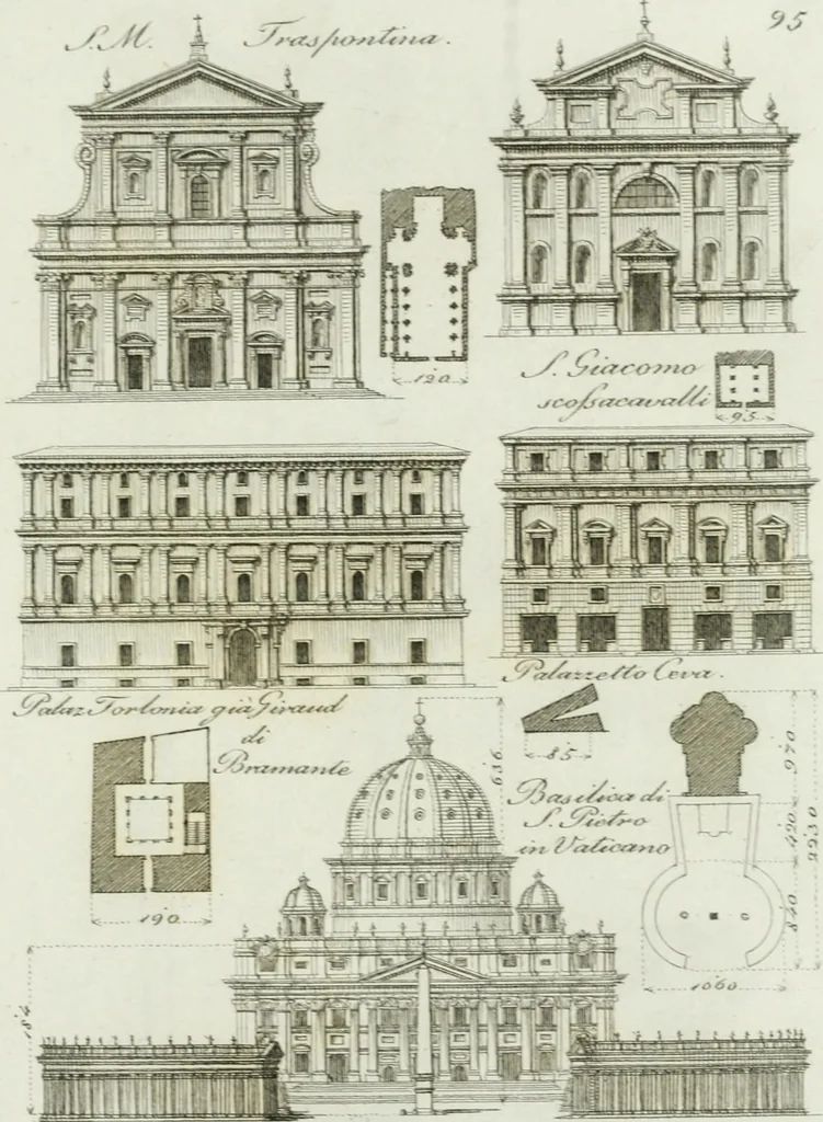 An illustration from Itinerario figurato degli edifizi più rimarchevoli di Roma, 1835, leaf 206