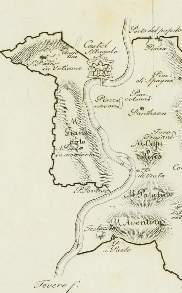An illustration from Itinerario figurato degli edifizi più rimarchevoli di Roma, 1835, leaf 216