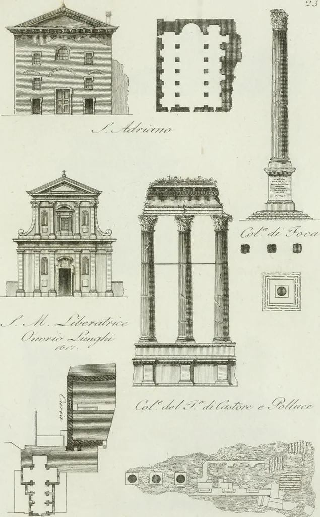 An illustration from Itinerario figurato degli edifizi più rimarchevoli di Roma, 1835, leaf 62