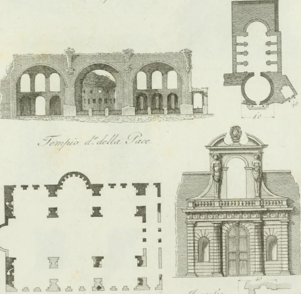 An illustration from Itinerario figurato degli edifizi più rimarchevoli di Roma, 1835, leaf 66