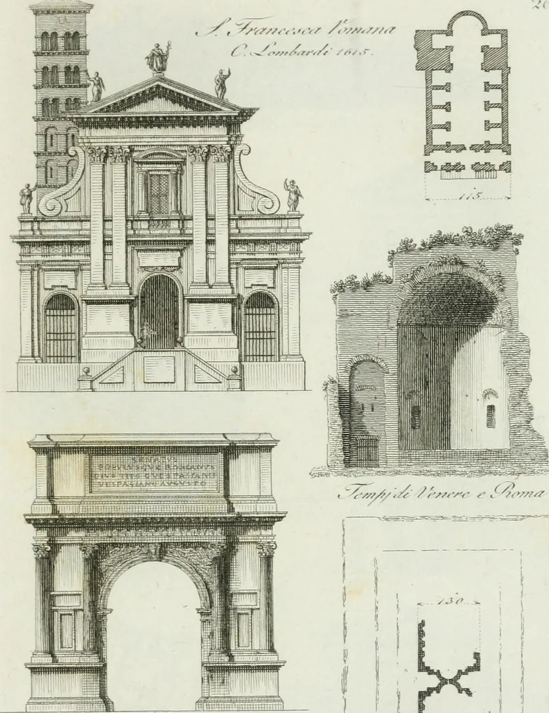An illustration from Itinerario figurato degli edifizi più rimarchevoli di Roma, 1835, leaf 68