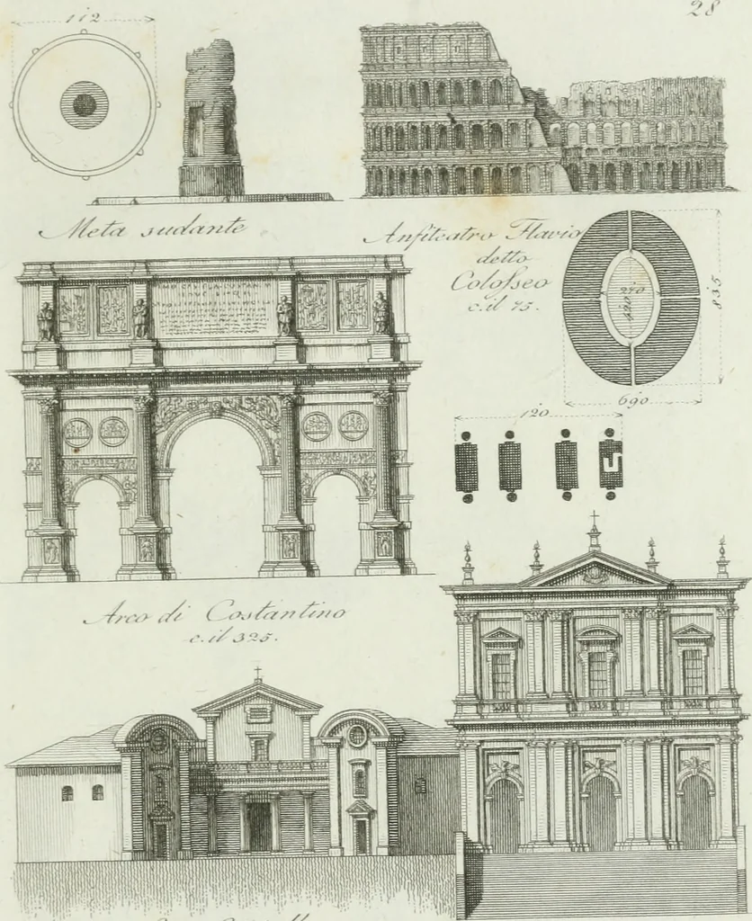 An illustration from Itinerario figurato degli edifizi più rimarchevoli di Roma, 1835, leaf 72