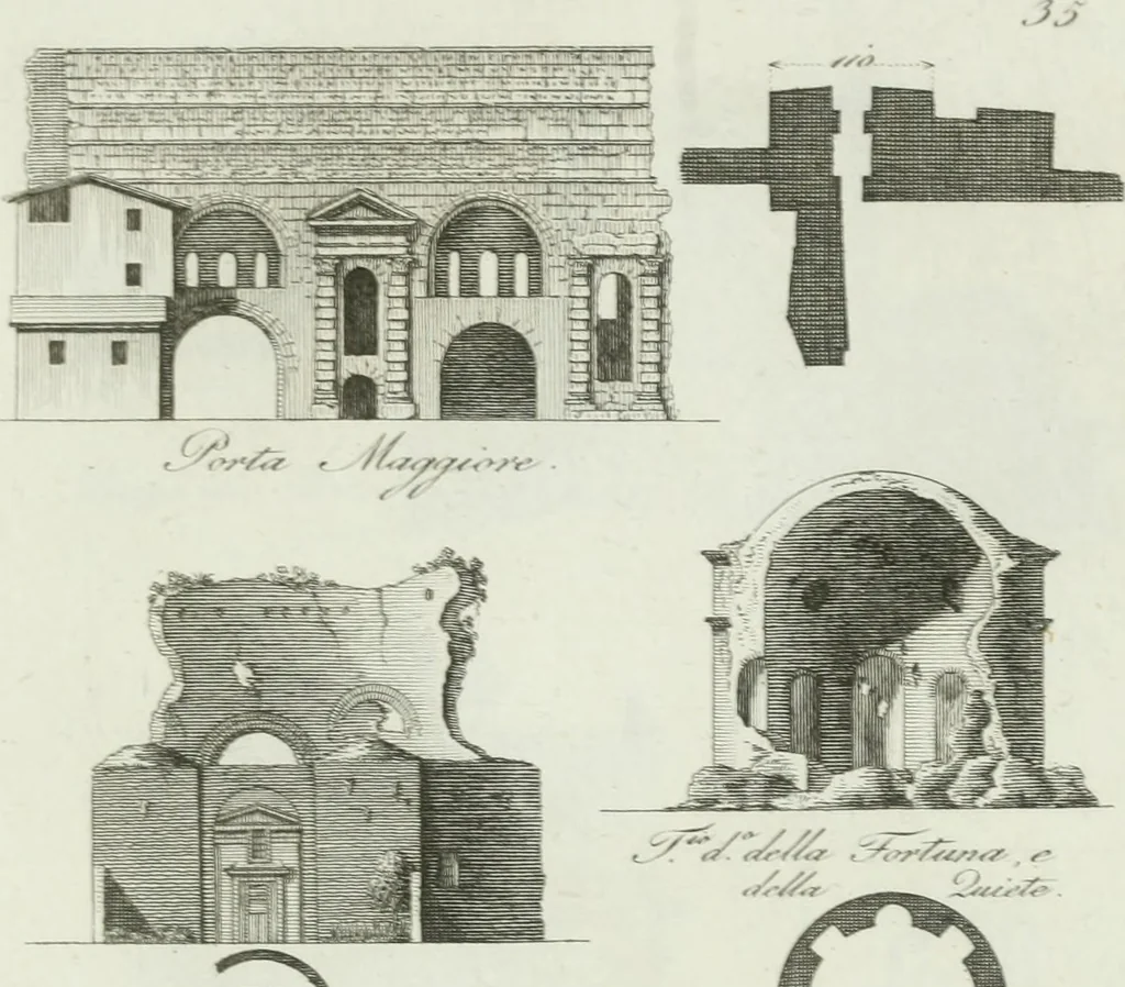 An illustration from Itinerario figurato degli edifizi più rimarchevoli di Roma, 1835, leaf 86