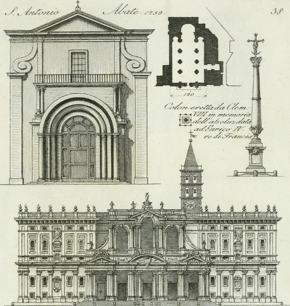 An illustration from Itinerario figurato degli edifizi più rimarchevoli di Roma, 1835, leaf 92
