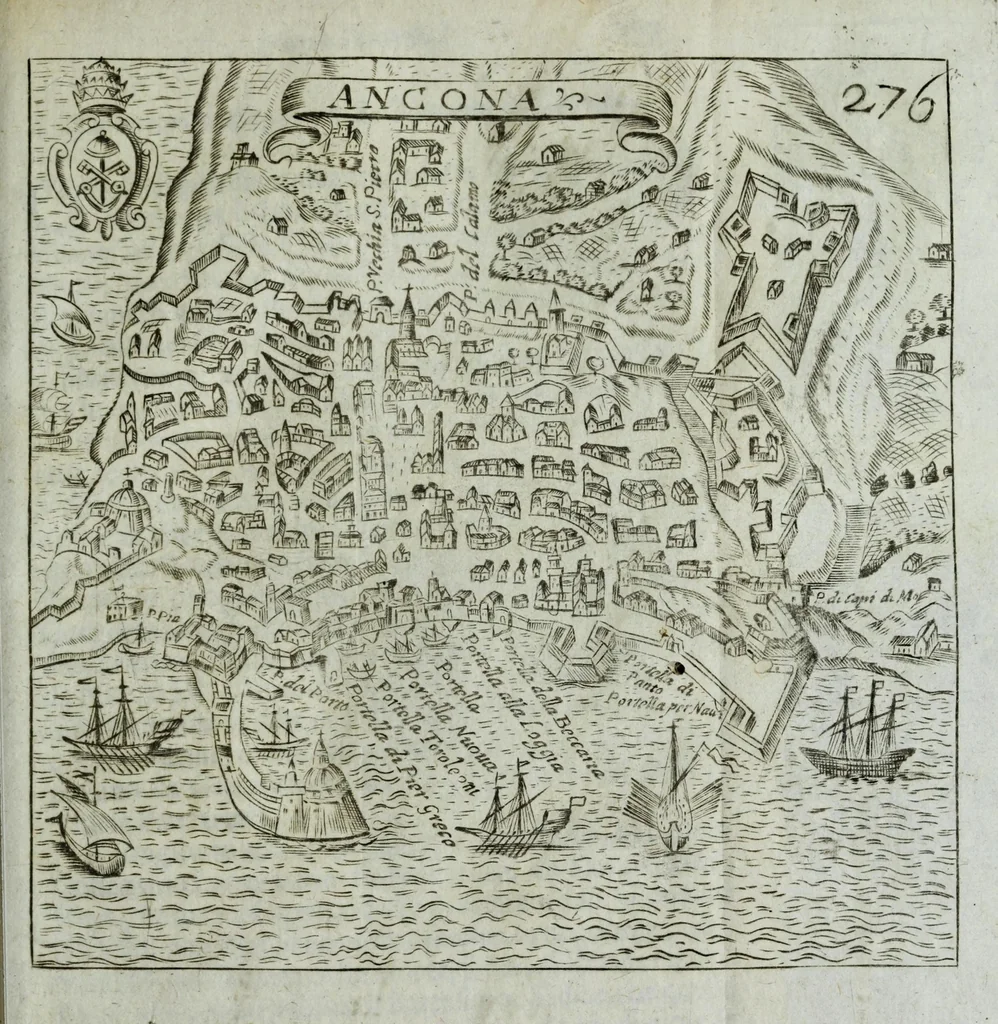 An illustration from Itinerario, ouero, Noua descrittione de' viaggi principali d'Italia : nella quale si ha piena notitia di tutte le cose più notabili, & degne d'esser vedute, 1688, leaf 315