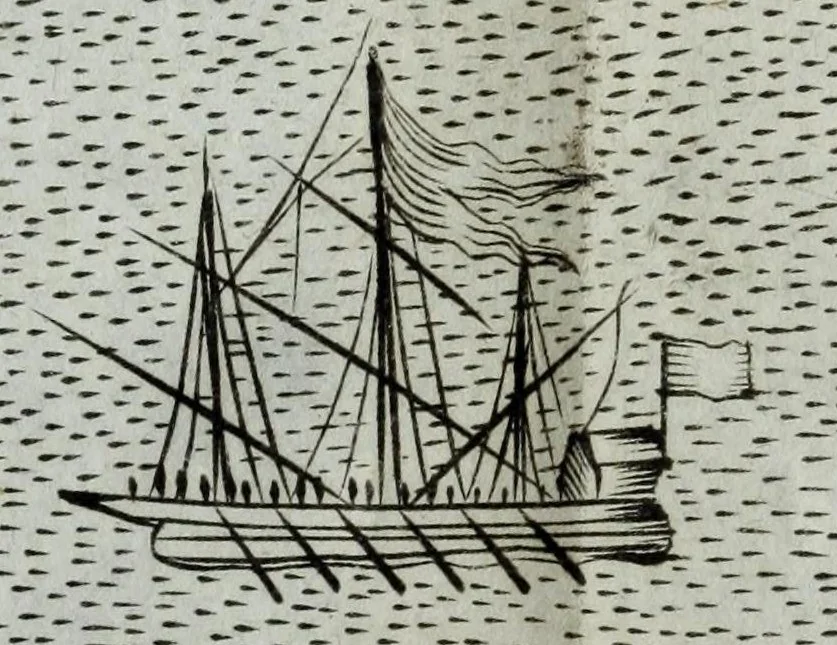 An illustration from Itinerario, ouero, Noua descrittione de' viaggi principali d'Italia : nella quale si ha piena notitia di tutte le cose più notabili, & degne d'esser vedute, 1688, leaf 570