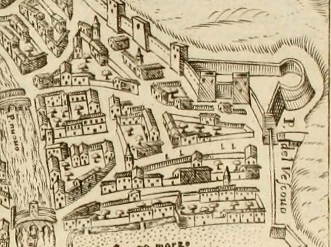 An illustration from Itinerario, o vero noua descrittione de' viaggi principali d'Italia, nella quale si hà piena notitia di tutte le cose più notabili, & degne d'ester vedute, 1669, leaf 149