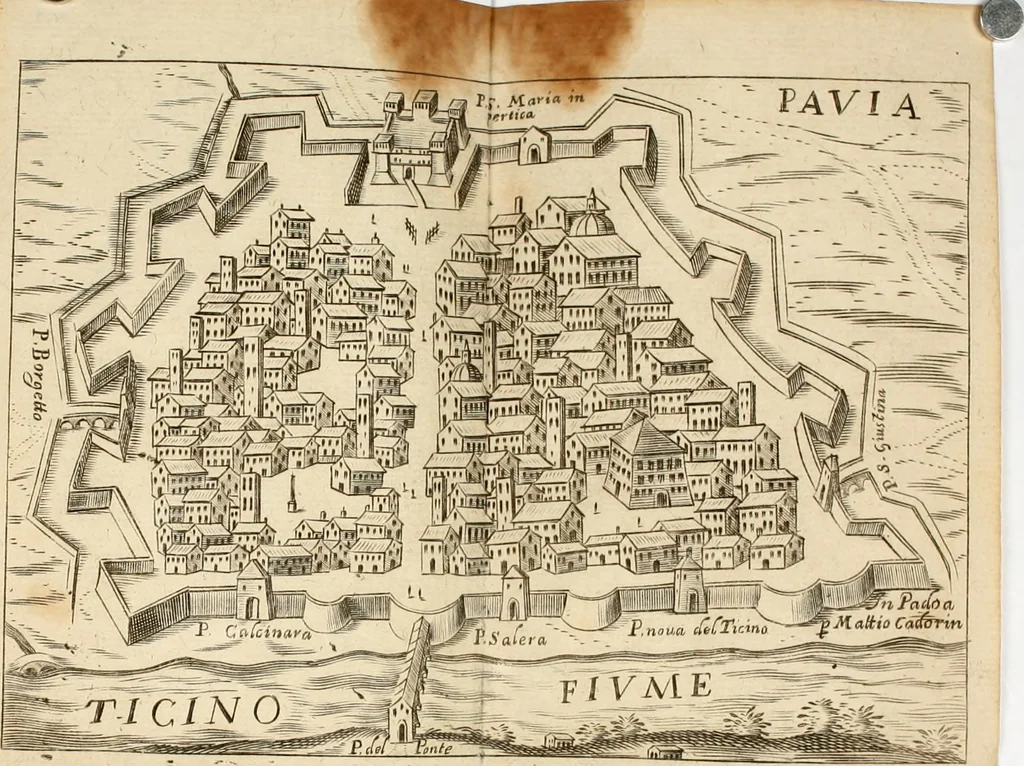 An illustration from Itinerario, o vero noua descrittione de' viaggi principali d'Italia, nella quale si hà piena notitia di tutte le cose più notabili, & degne d'ester vedute, 1669, leaf 205
