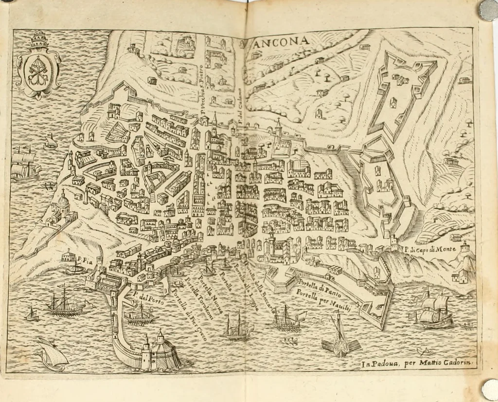 An illustration from Itinerario, o vero noua descrittione de' viaggi principali d'Italia, nella quale si hà piena notitia di tutte le cose più notabili, & degne d'ester vedute, 1669, leaf 325
