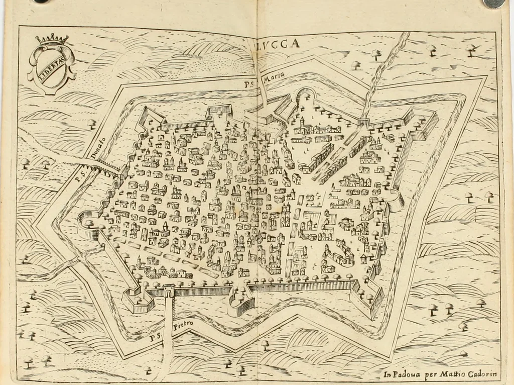 An illustration from Itinerario, o vero noua descrittione de' viaggi principali d'Italia, nella quale si hà piena notitia di tutte le cose più notabili, & degne d'ester vedute, 1669, leaf 349