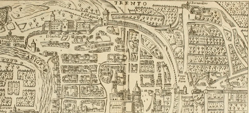 An illustration from Itinerario, o vero noua descrittione de' viaggi principali d'Italia, nella quale si hà piena notitia di tutte le cose più notabili, & degne d'ester vedute, 1669, leaf 37