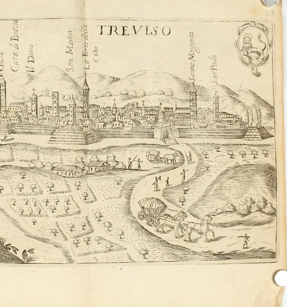 An illustration from Itinerario, o vero noua descrittione de' viaggi principali d'Italia, nella quale si hà piena notitia di tutte le cose più notabili, & degne d'ester vedute, 1669, leaf 45