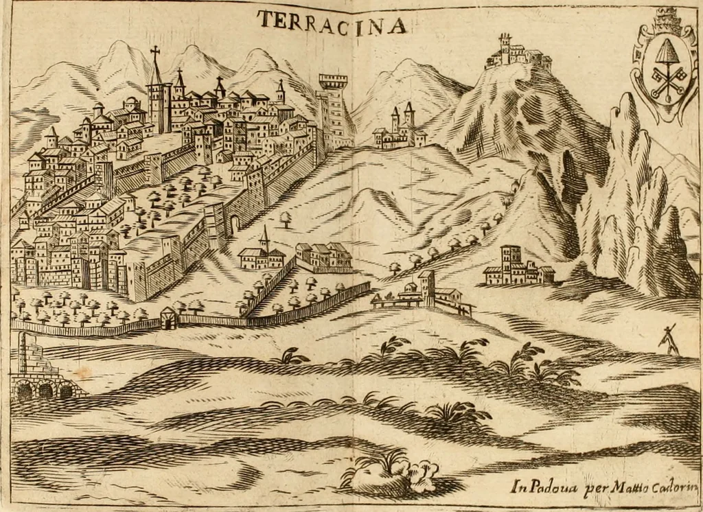 An illustration from Itinerario, o vero noua descrittione de' viaggi principali d'Italia, nella quale si hà piena notitia di tutte le cose più notabili, & degne d'ester vedute, 1669, leaf 521