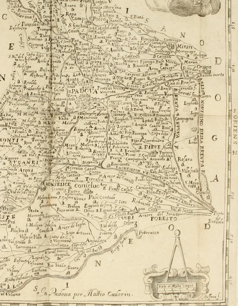 An illustration from Itinerario, o vero noua descrittione de' viaggi principali d'Italia, nella quale si hà piena notitia di tutte le cose più notabili, & degne d'ester vedute, 1669, leaf 69