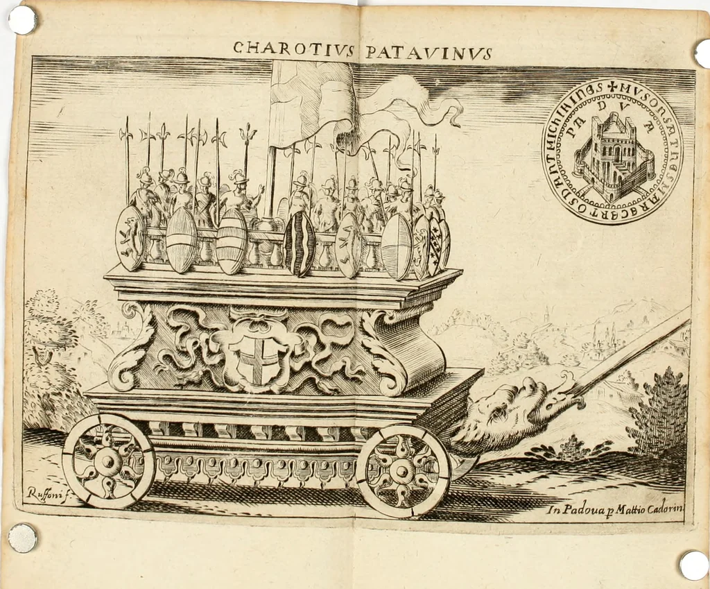 An illustration from Itinerario, o vero noua descrittione de' viaggi principali d'Italia, nella quale si hà piena notitia di tutte le cose più notabili, & degne d'ester vedute, 1669, leaf 73