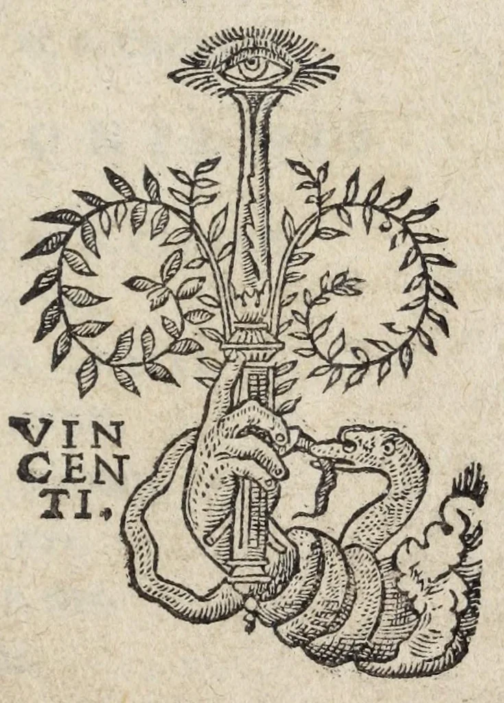 An illustration from Itinerarium provinciarvm Antonini Augusti. Vibius Sequester De fluminũ & aliarum rerum nominibus in ordinem elementorum digestis. P. Victor De regionibus urbis Romae. Dionysius Afer De situ orbis Prisciano interprete. Opuscula praescripta quae & incunda, & necessaria scitu plurima complectuntur, non inuenustis typis nuper excusa, & in gratiam studiosorum, ad exemplar Aldinum diligenter emendata fuere, 1545, leaf 9