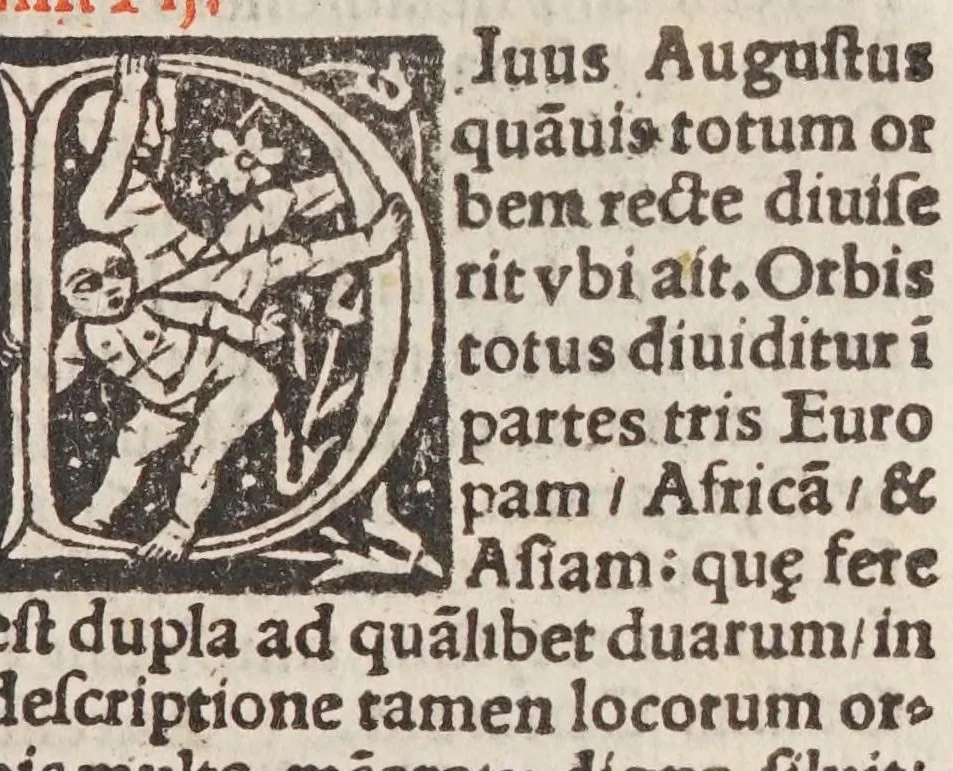 An illustration from Itinerarivm prouinciarum omniũ Antonini Augusti : cum fragmento eiusdem, necnon indice haudquaq[uam] aspernãdo, 1512, leaf 203